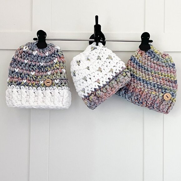 Crochet Hat, Toque, Baby, Toddler, Winter, Warm Beanie, Handmade - Picture 1 of 12